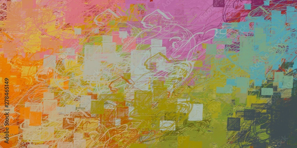Obraz premium Crazy sketch random pattern. Chaos and variety. Modern art drawing painting. 2d illustration. Digital texture wallpaper. Artistic sketch draw backdrop material. 