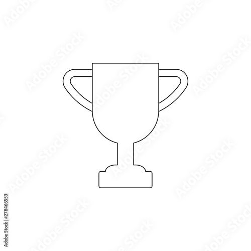 Colored 1st place cup icon. Element of web for mobile concept and web apps icon. Outline, thin line icon for website design and development, app development
