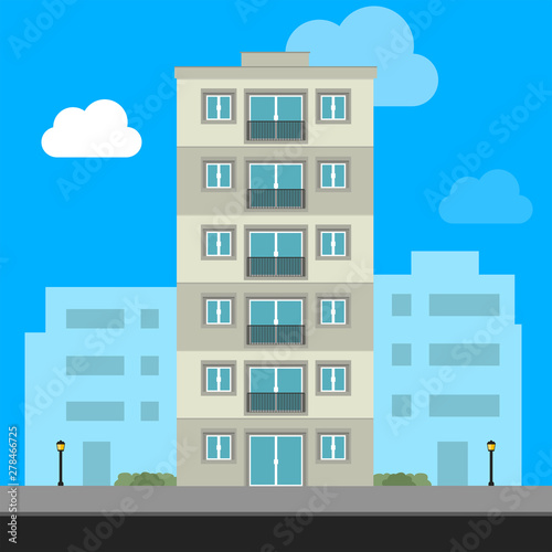 Buildings icon and office icon - Illustration stock illustration