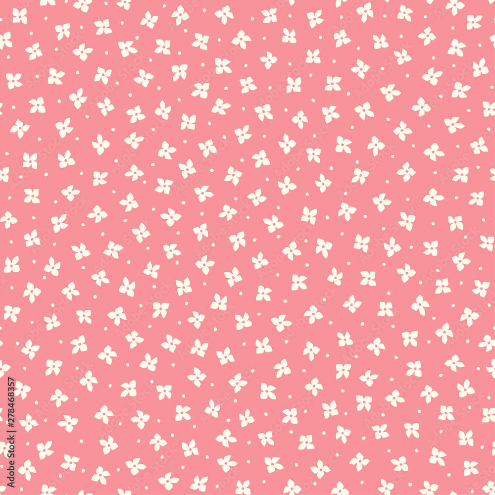 Seamless pattern of beautiful little flowers and plants, Seamless pattern of beautiful little flowers and plants,