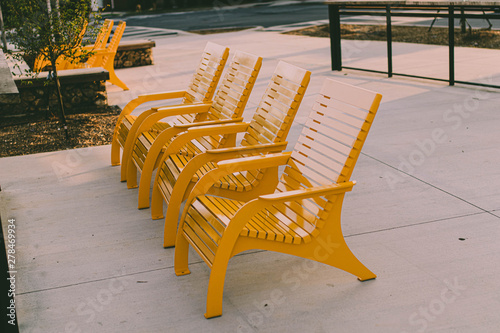 yellow lounge chair