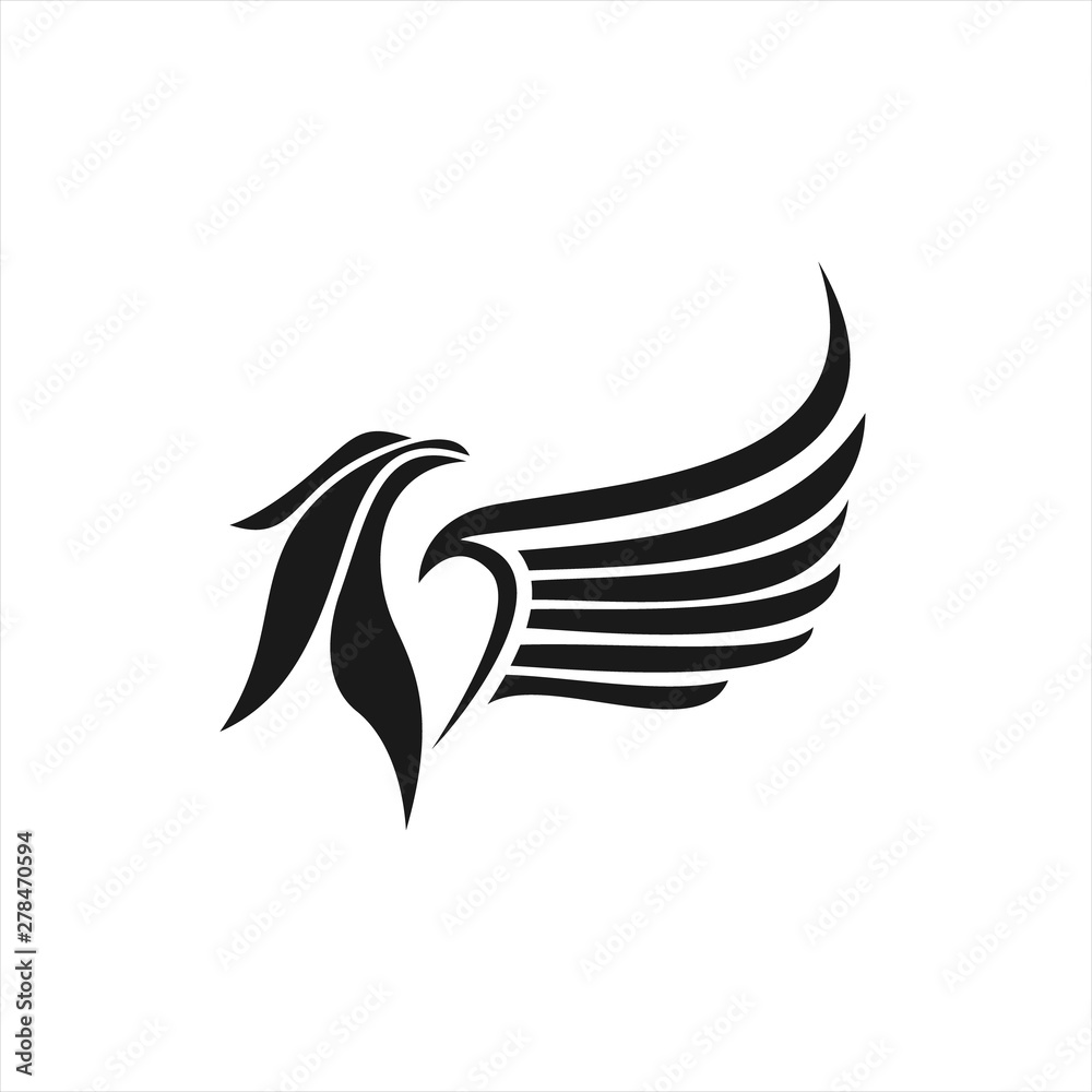 Naklejka premium griffin gargoyle logo design vector illustration