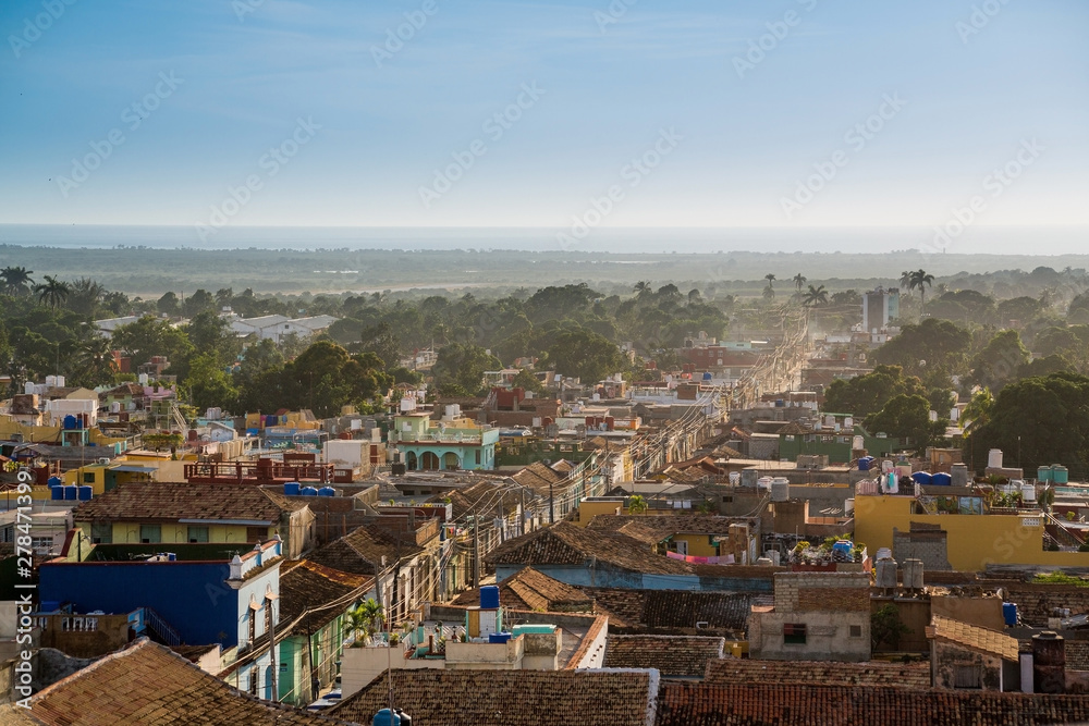 Trinidad, Cuba. Sunset view over the town