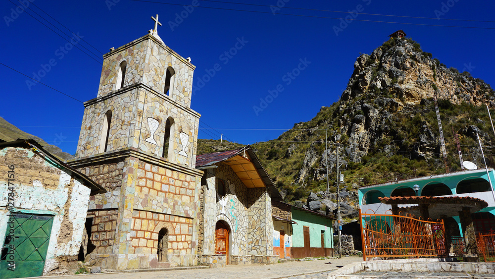 Catholic church in rural village of Vilca, Yauyos, Peru