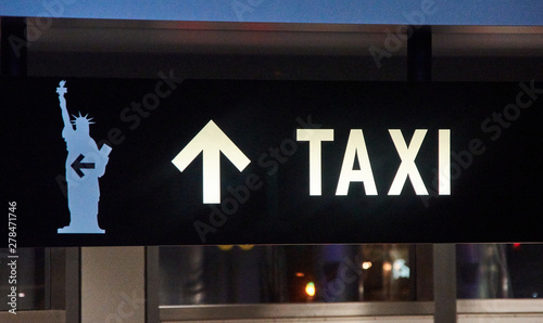 taxi sign in NYC