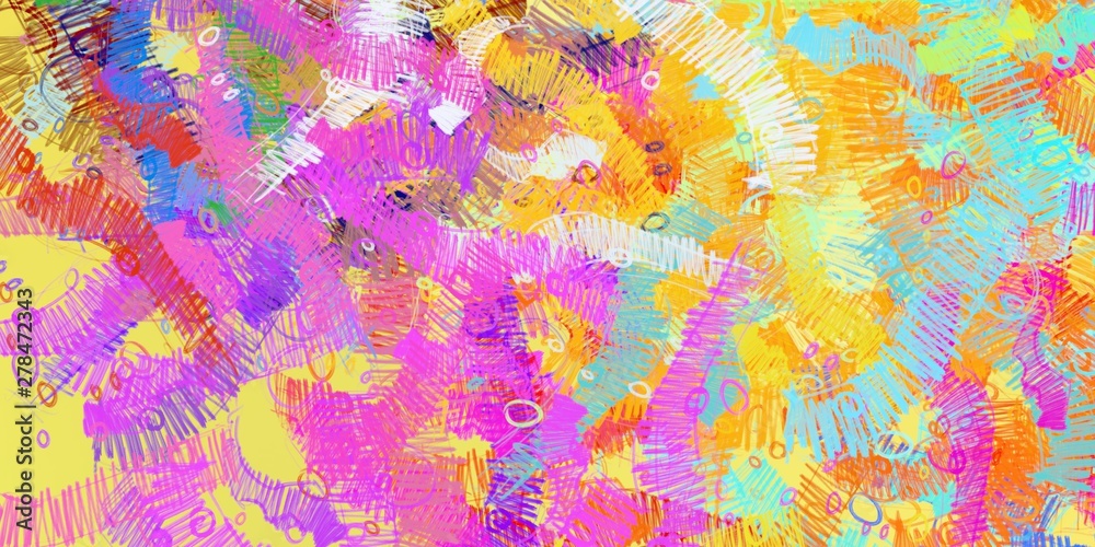 Fototapeta premium Crazy sketch random pattern. Chaos and variety. Modern art drawing painting. 2d illustration. Digital texture wallpaper. Artistic sketch draw backdrop material. 