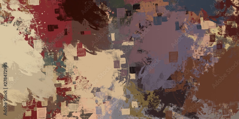 Naklejka premium Crazy sketch random pattern. Chaos and variety. Modern art drawing painting. 2d illustration. Digital texture wallpaper. Artistic sketch draw backdrop material. 