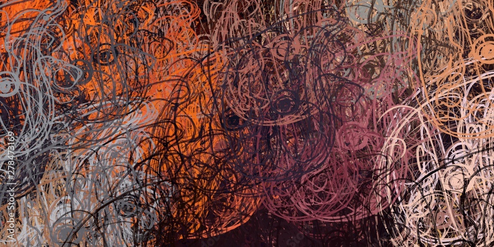 Naklejka premium Crazy sketch random pattern. Chaos and variety. Modern art drawing painting. 2d illustration. Digital texture wallpaper. Artistic sketch draw backdrop material. 