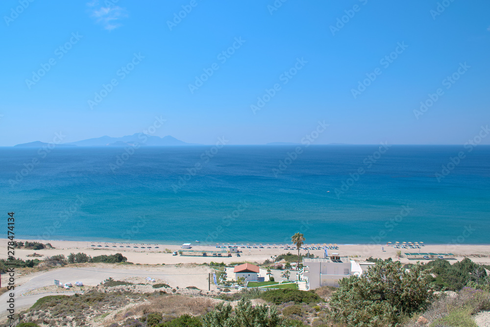 View from Agios Stefanos on the island Kos in Greece