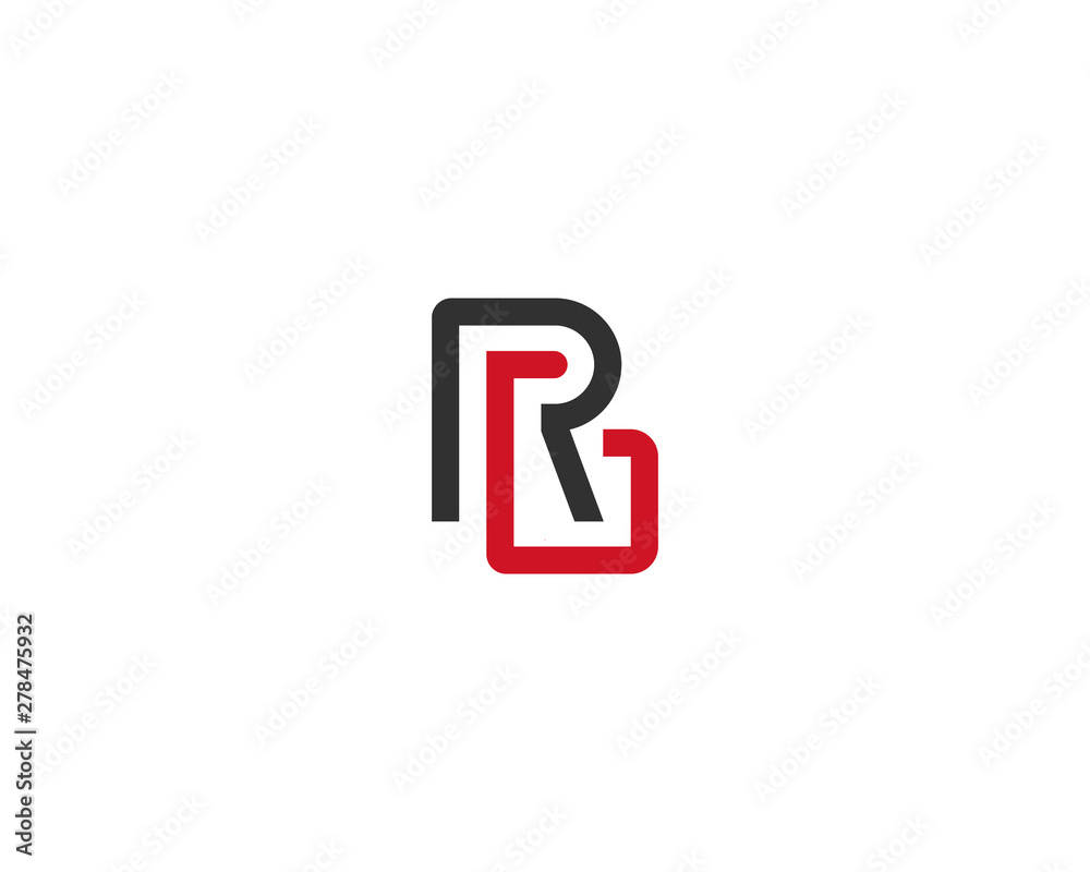 Fototapeta premium abstract letter logo initial RG design template vector illustration