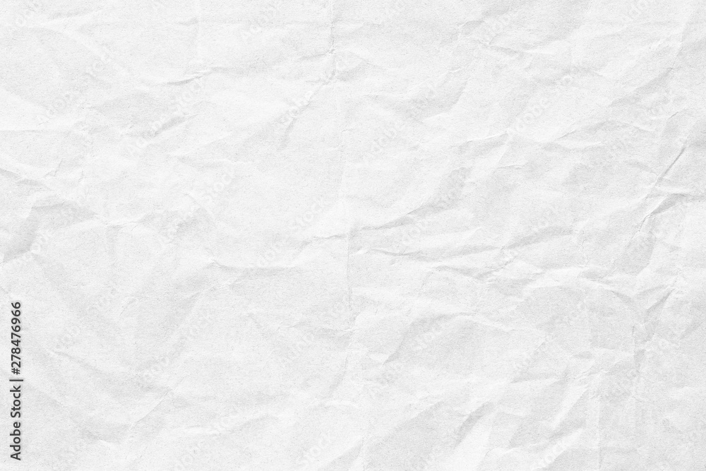 Old crumpled white paper background texture