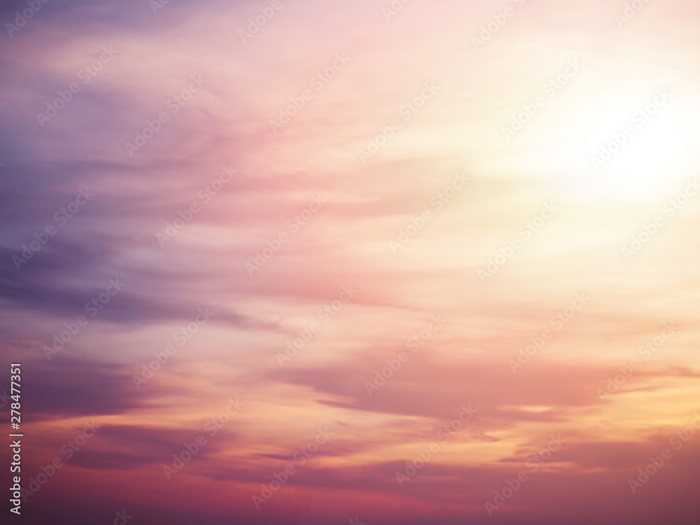 Obraz premium Twilight drametic sunset sky and clouds