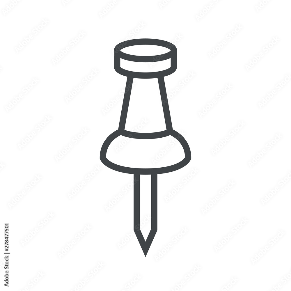 Line icon pushpin Line icon pushpin