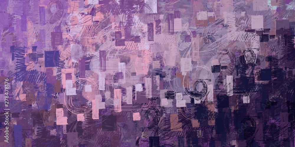 Fototapeta premium Abstract sketch random pattern. Chaos and variety. Modern art drawing painting. 2d illustration. Digital texture wallpaper. Artistic sketch draw backdrop material.