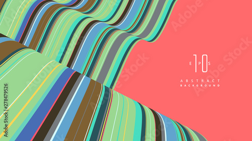 Wavelike Abstract graphics, vector background.