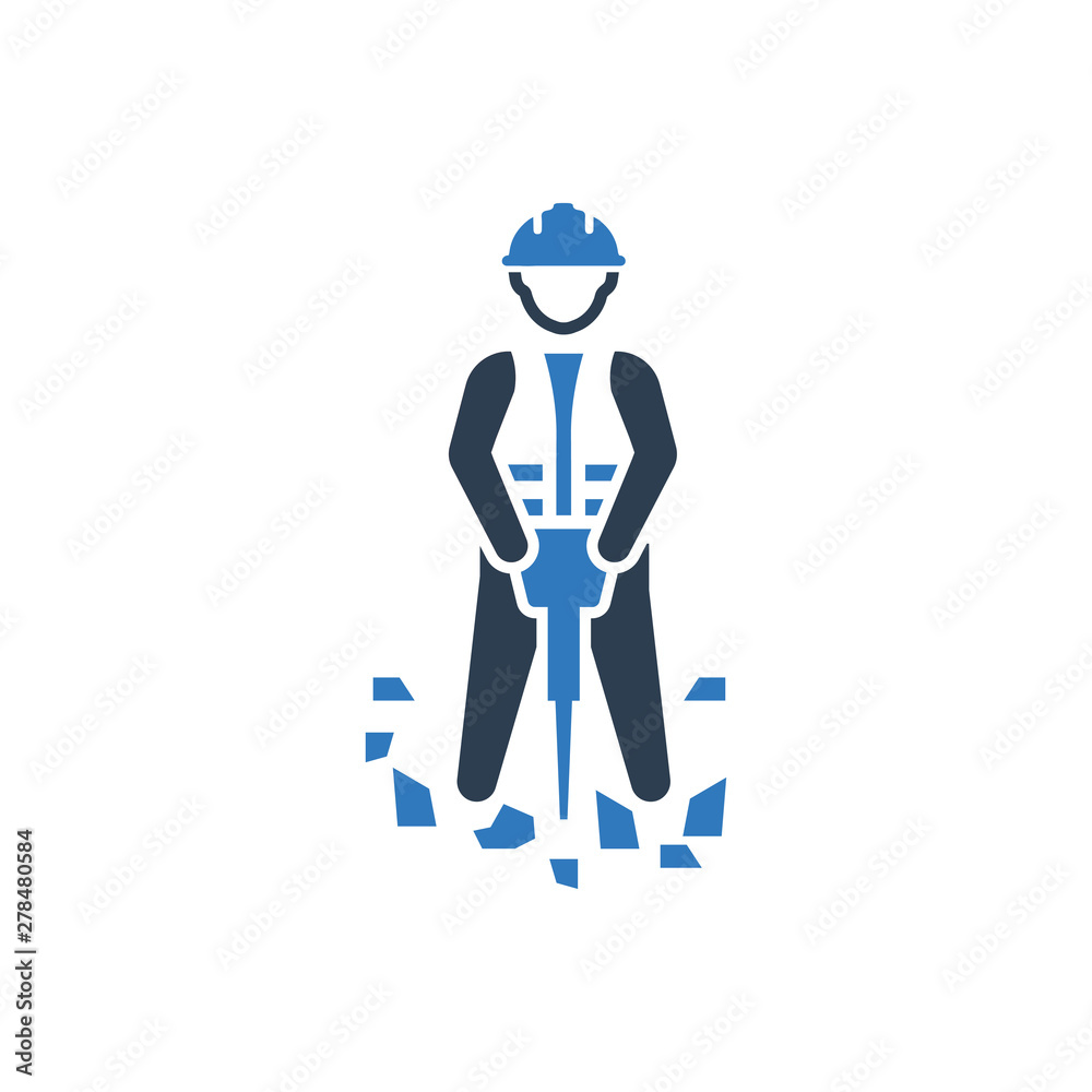 Jack hammer drill icon Jack hammer drill icon