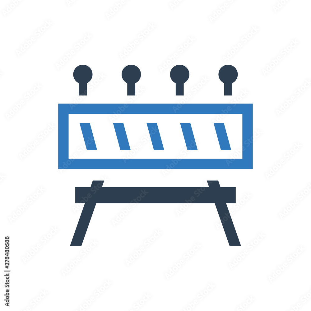 Road barrier icon Road barrier icon