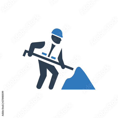 Construction digging icon