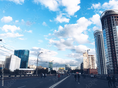 City scape on a sunny day.