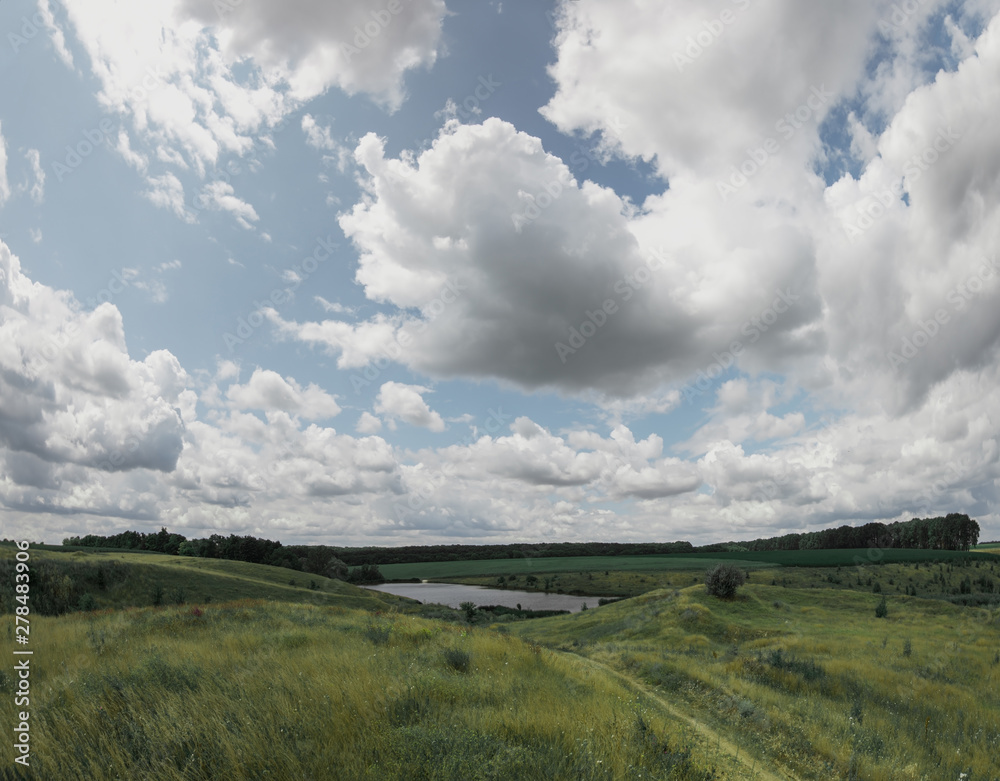 Fototapeta premium countryside panorama. full view