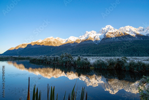 Mirror Lakes South Island New Zealand