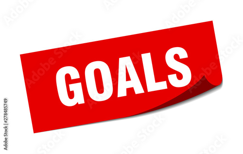 goals sticker. goals square isolated sign. goals