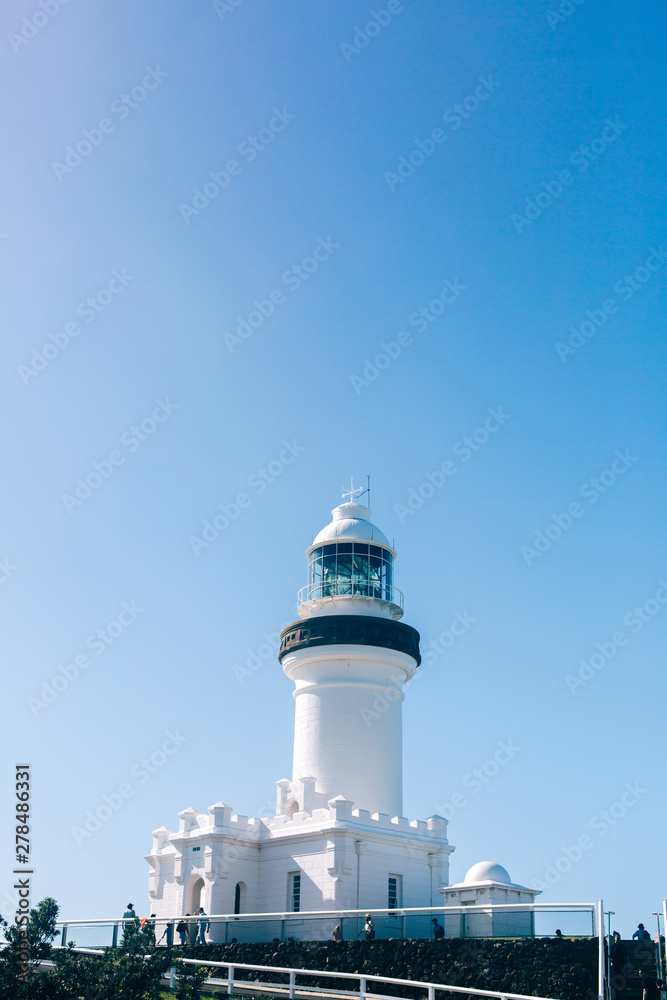 tourists in Lighthouse in Byron bay, New South Wales, eastern of Australia, 2019