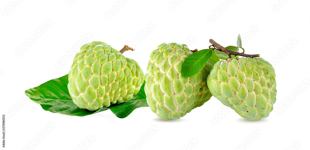 Obraz premium custard apple on white background