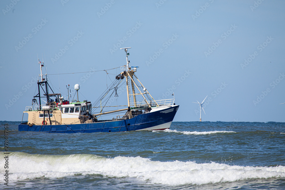 a shrimp cutter on the north sea a shrimp cutter on the north sea
