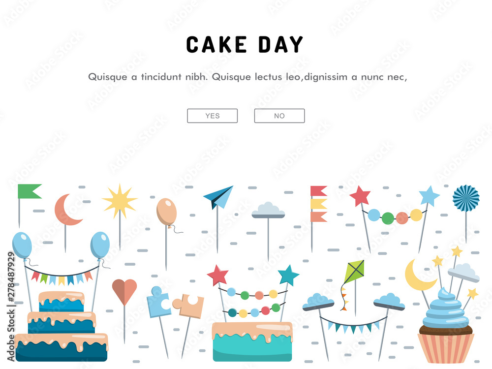 Cake Day Vector Illustration. Suitable for greeting card