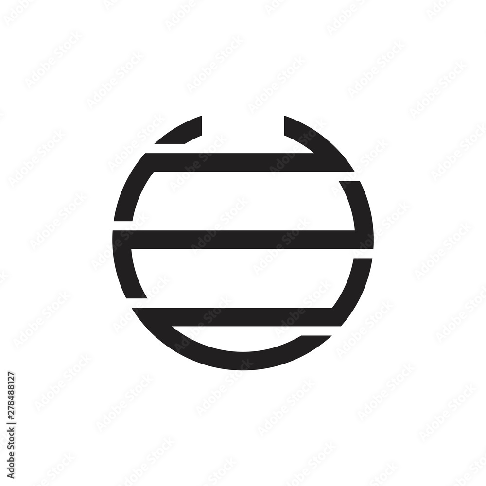 abstract letter z circle geometric line logo vector abstract letter z circle geometric line logo vector