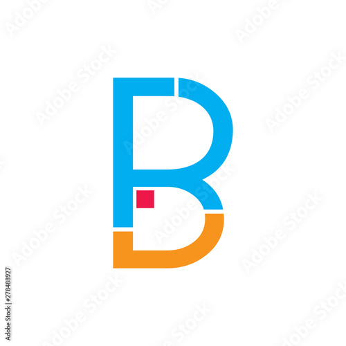 Free Download abstract letter br rb geometric line logo vector - GFXLoad