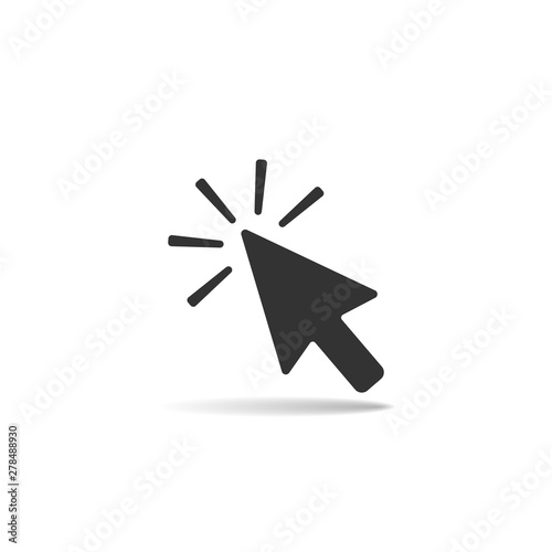 Click icon, arrow vector icon photo