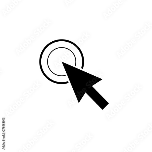 Click icon, arrow vector icon