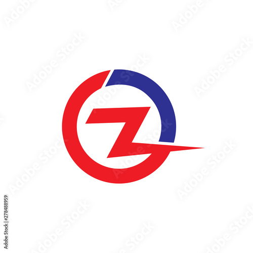 Free Download abstract letter cz thunder shape logo vector - GFXLoad