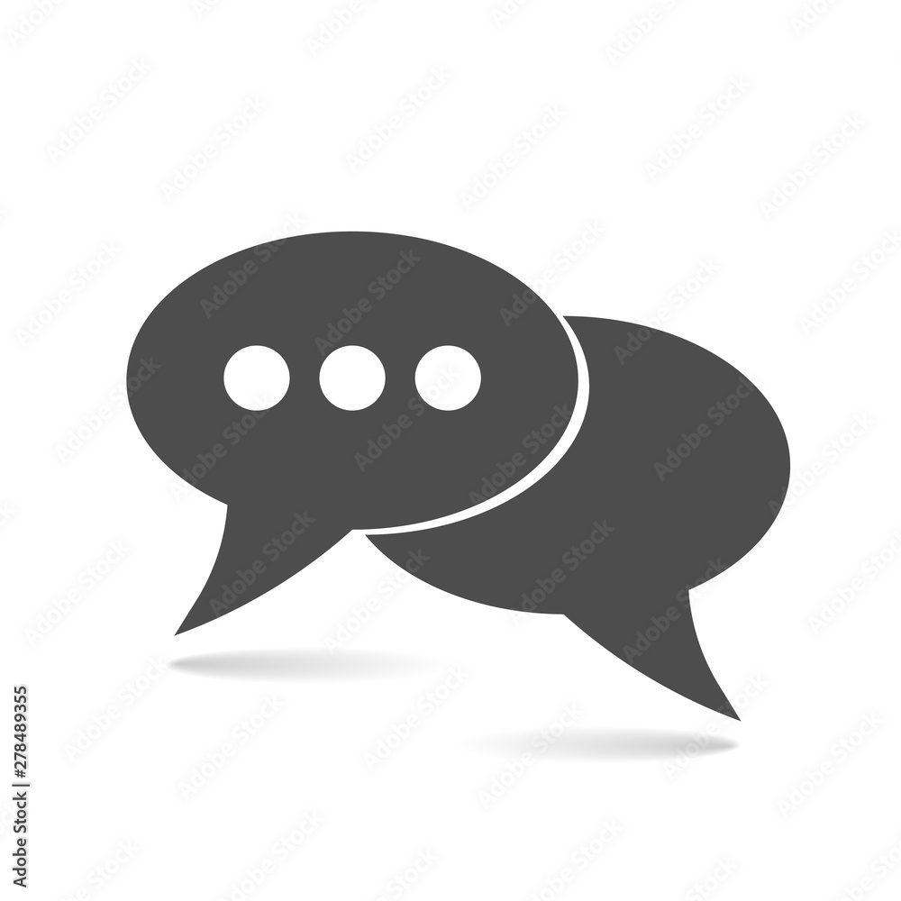 Bubble speech icon with three dot vector image