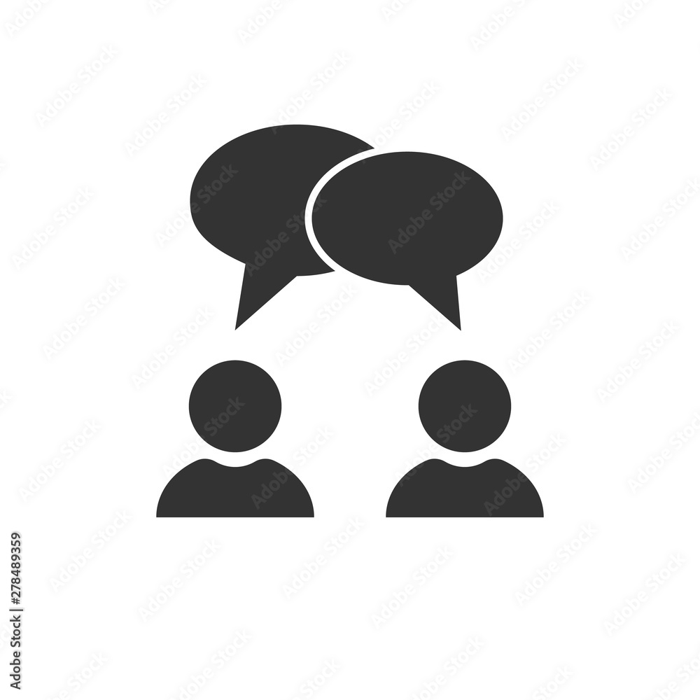Talk people icon, vector image Talk people icon, vector image