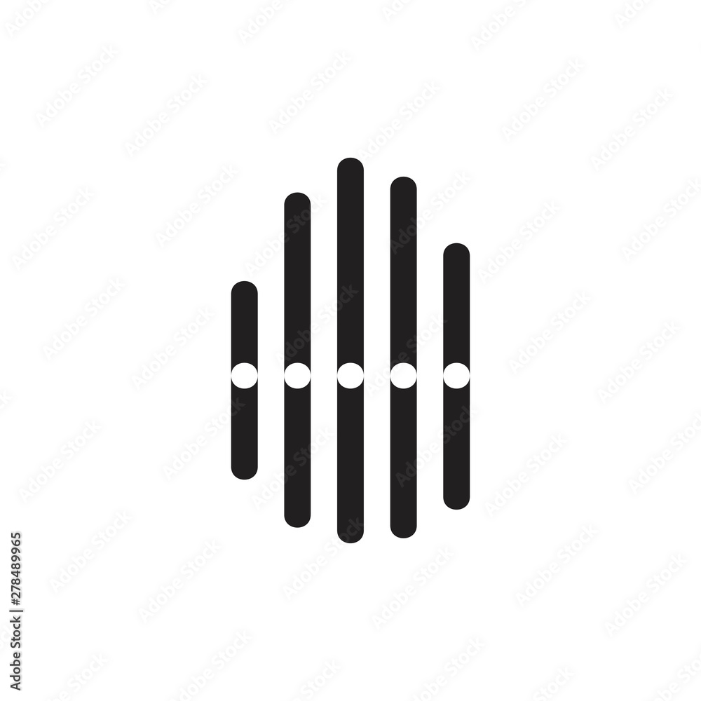 abstract sound waves finger shape logo vector abstract sound waves finger shape logo vector