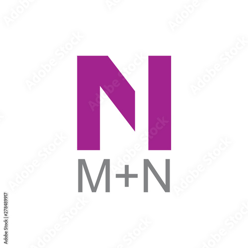 Free Download abstract letter nm simple geometric square logo vector - GFXLoad