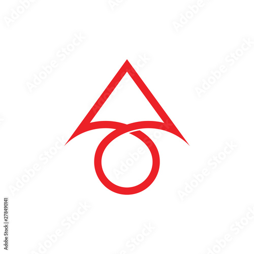 loop arrow simple overlapping logo vector