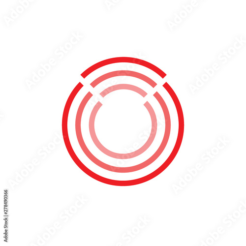 circle stripes chart design logo vector