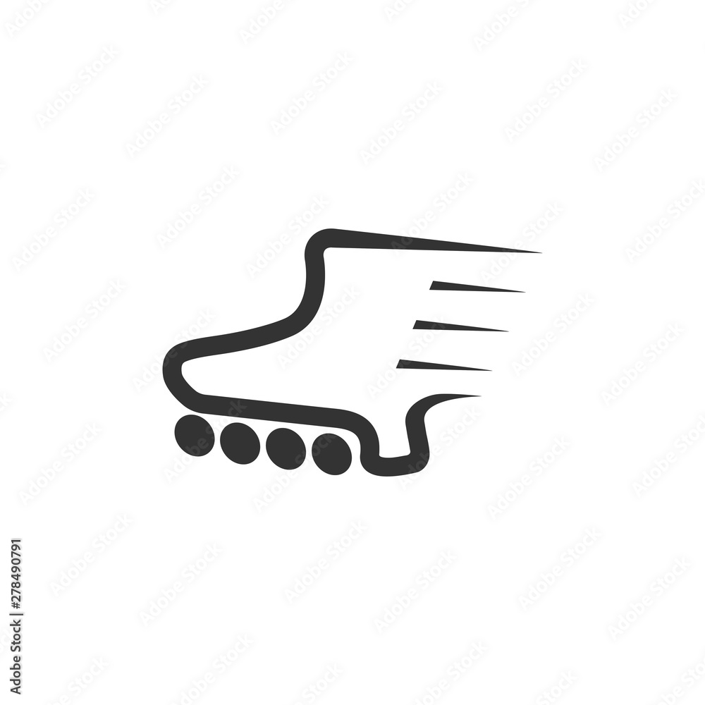stripes fast inline skate line logo vector stripes fast inline skate line logo vector