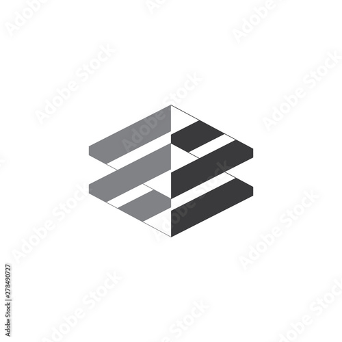letter bb simple monogram stripes logo vector © Adnanjaya