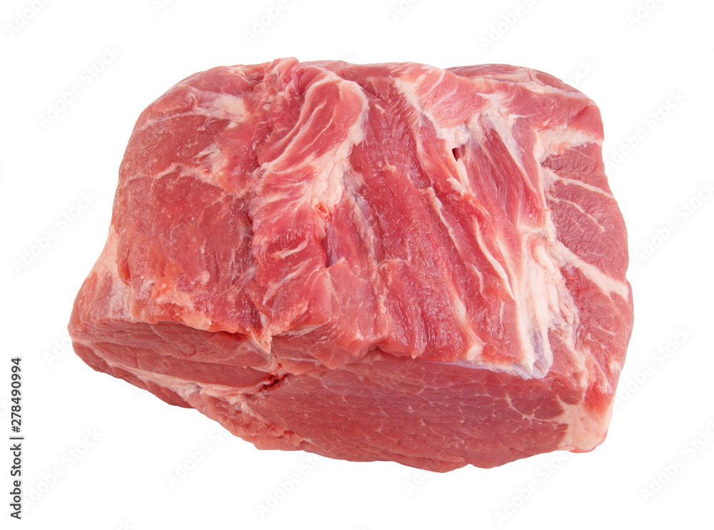 Raw meat isolated on the white background