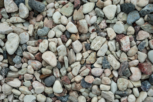 photo background of rounded pebbles and granite