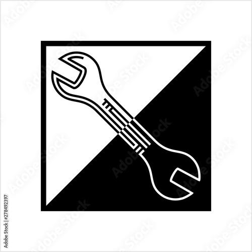 Open End Wrench Icon, Spanner