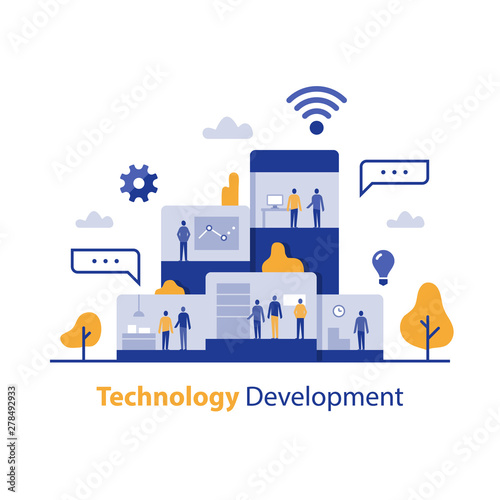 Software company, technology development, innovative solution, business office, product design process, creative occupation