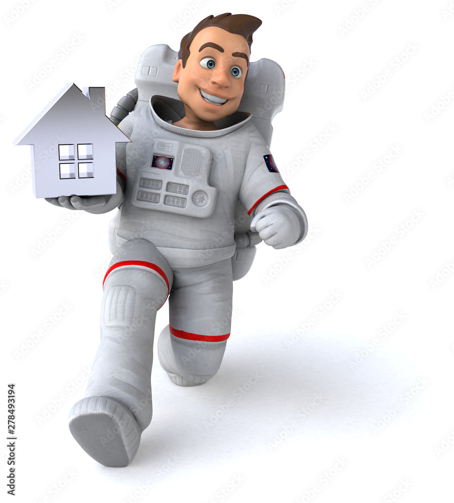 Fun astronaut - 3D Illustration Fun astronaut - 3D Illustration