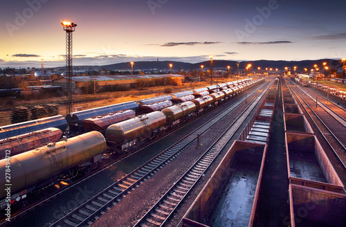 Railway station freight trains, Cargo transport