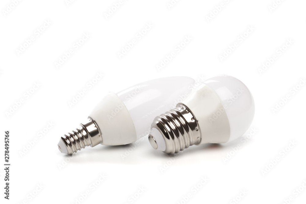 LED light bulb New technology isolated on white background, Energy saving electric lamp is good for environment. - Image .. LED light bulb New technology isolated on white background, Energy saving electric lamp is good for environment. - Image ..